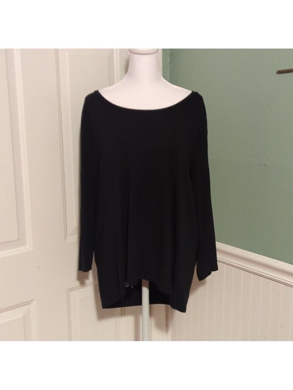 Talbots Black Scoop Neck Top 1X